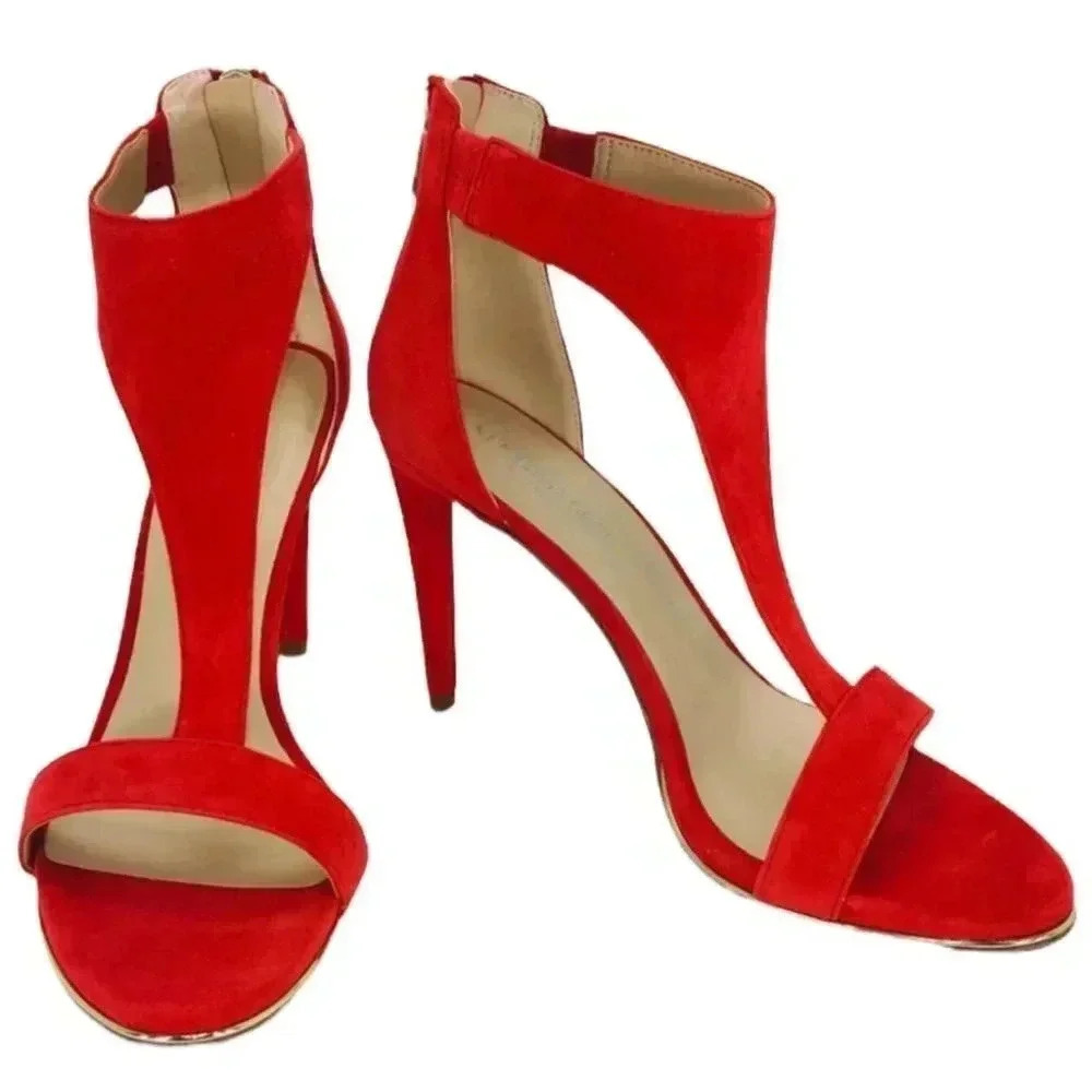 Kenneth Cole New York Brooke Red Suede Womens Pumps Size 8.5M - Picture 9 of 10